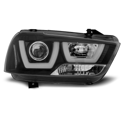 Faros Delanteros Luz Diurna Dodge Charger Lx Ii 11-15 Tube Light Negro