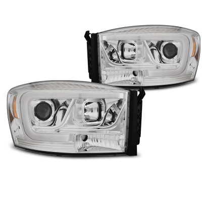 Faros Delanteros Dodge Ram 06-08 Tube Light Cromado