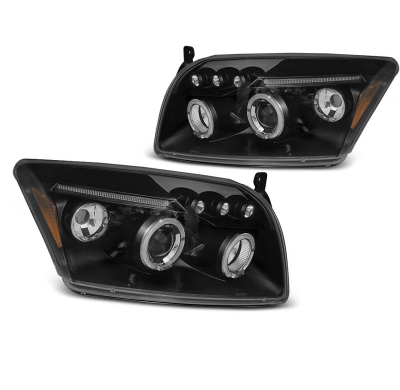 Faros Angel Eyes Negro Dodge Caliber 06-12