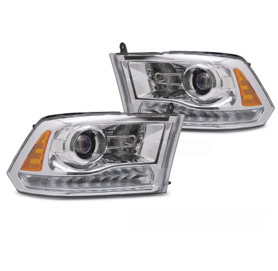 FAROS DELANTEROS DODGE RAM 09-18 CROMADO