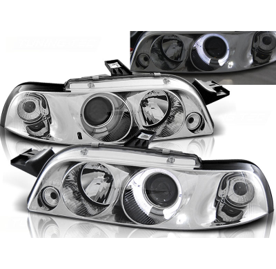 Faros Delanteros Angel Eyes Fiat Punto 1 11.93-09.99 Cromados