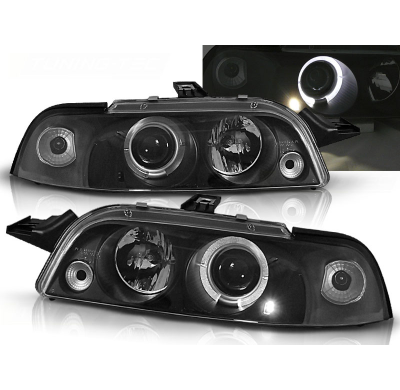 Faros Delanteros Angel Eyes Fiat Punto 1 11.93-09.99 Fondo Negro