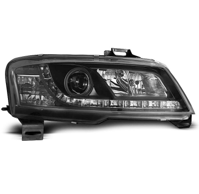 Fiat Stilo 3d 10.01-08 Faros Delanteros Luz Diurna Fondo Negro