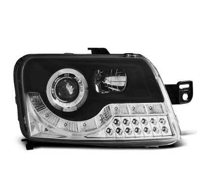 Faros Delanteros Luz Diurna Fiat Panda 03- Fondo Negro