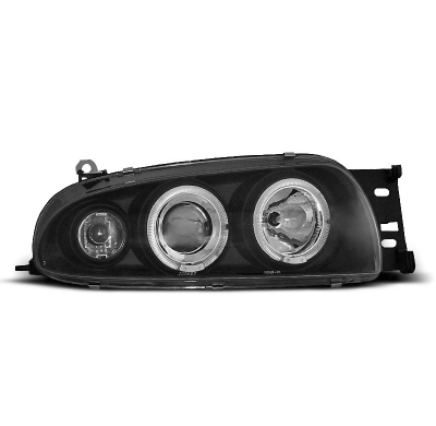 Faros Delanteros Angel Eyes Ford Fiesta Mk4 10.95-08.99 Fondo Negro
