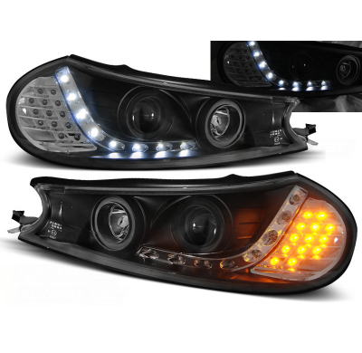 Faros Delanteros Luz Diurna Ford Mondeo 10.96-08.00 Fondo Negro