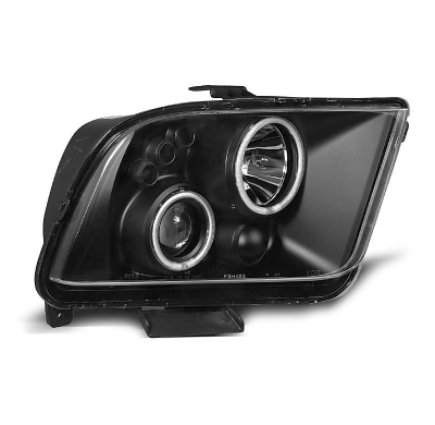 Faros Delanteros Angel Eyes Ford Mustang 04-09 Fondo Negro