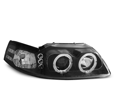Faros Delanteros Angel Eyes Ford Mustang 98-04 Fondo Negro