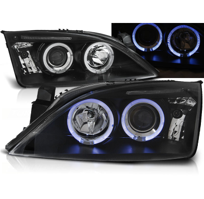 Faros Delanteros Angel Eyes Ford Mondeo 09.00-05.07 Fondo Negro