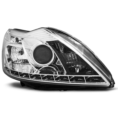 Faros Delanteros Luz Diurna Ford Focus Ii 02.08-10 Cromados