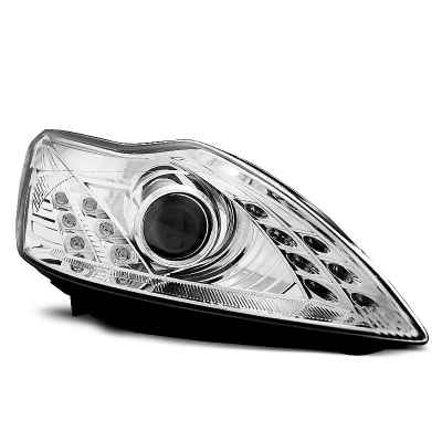 Faros Delanteros Luz Diurna Ford Focus 02.08-10 Cromados