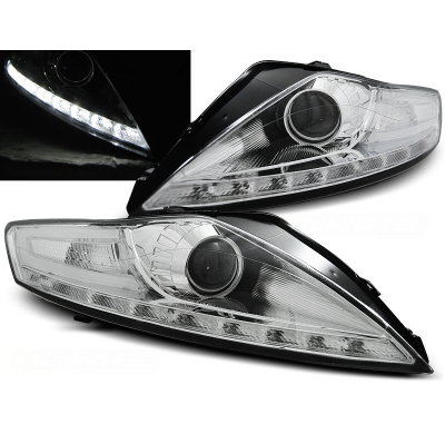 Faros Delanteros Luz Diurna Ford Mondeo 07.07-11.10 Cromados