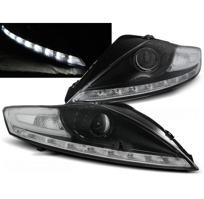 Faros Delanteros Luz Diurna Ford Mondeo 07.07-11.10 Fondo Negro
