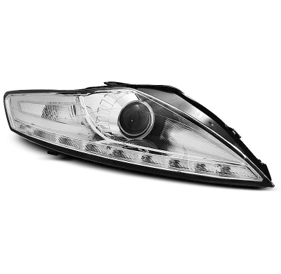 Faros Delanteros Luz Diurna Ford Mondeo 07.07-11.10 Cromados Intermitente Led