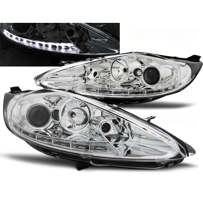 Faros Delanteros Luz Diurna Ford Fiesta Mk7 08.08-09.12 Cromados