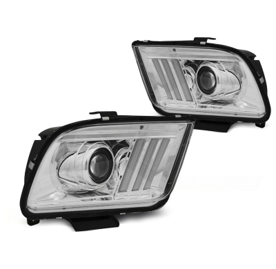Faros Luz Diurna Ford Mustang 04-09 Tube Light Cromado