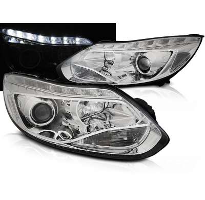 FAROS DELANTEROS FORD FOCUS MK3 11- 10.14 LED CROMO