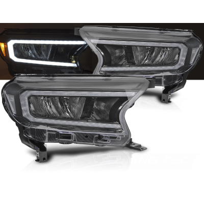 FAROS DELANTEROS LED NEGROS para FORD RANGER V 16-22