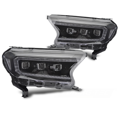 FAROS DELANTEROS LED NEGROS para FORD RANGER V 16-22