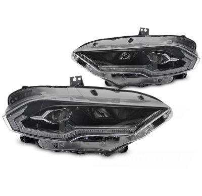 FAROS DELANTEROS LED NEGROS para FORD MUSTANG 18-21