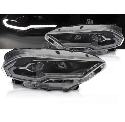 FAROS DELANTEROS LED NEGROS para FORD MUSTANG 18-21