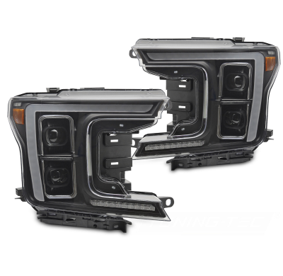 FAROS DELANTEROS LED COMPLETOS NEGROS para FORD F150 MK13 17-20