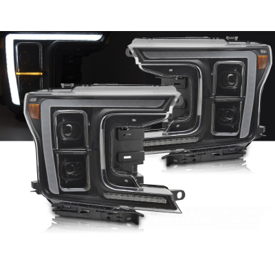 FAROS DELANTEROS LED COMPLETOS NEGROS para FORD F150 MK13 17-20