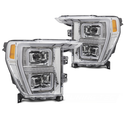 FAROS DELANTEROS LED CROMADOS PARA FORD F150 MK14 20-23