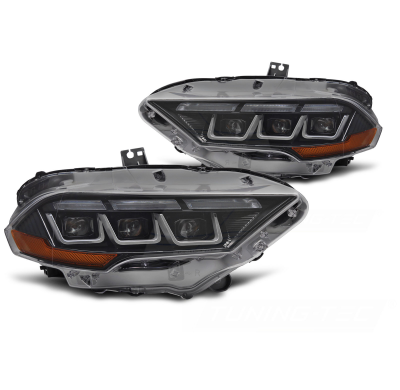 FAROS NEGROS PARA FORD MUSTANG 18-21