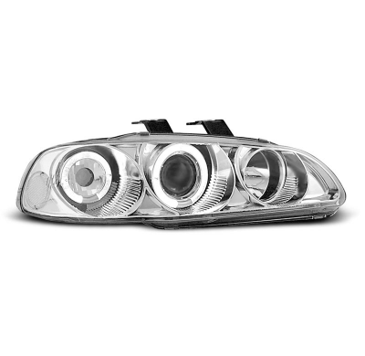 Faros Delanteros Angel Eyes Honda Civic 09.91-08.95 2d/3d Cromados