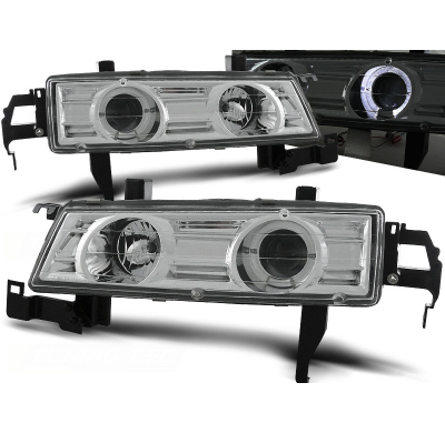 Faros Delanteros Angel Eyes Honda Prelude 02.92 - 01.97 Cromados