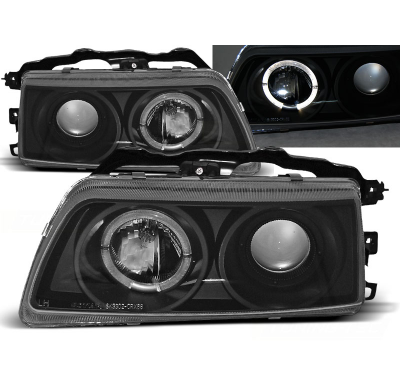 Faros Delanteros Angel Eyes Honda Crx 09.87-89 Fondo Negro