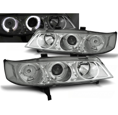 Faros Delanteros Angel Eyes Honda Accord 94-97 Cromados (Usa)