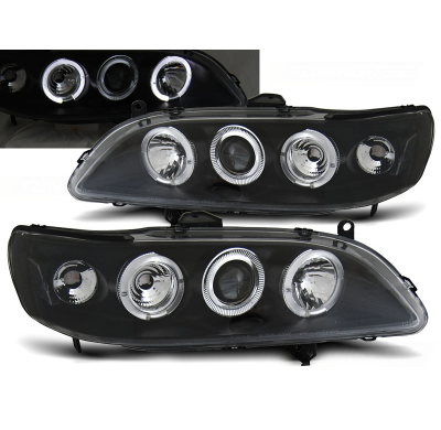 Faros Delanteros Angel Eyes Honda Accord 98-02 Fondo Negro (Usa)