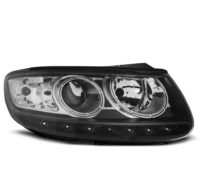Faros Delanteros Luz Diurna Hyundai Santa Fe 06.06 - Fondo Negro