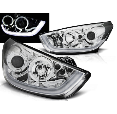 Faros Delanteros Luz Diurna Hyundai Tucson Ix35 10-13 Cromado Tube Light