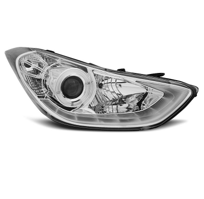 Faros Delanteros Luz Diurna Hyundai Elantra 11.10- Cromado Daylight Led