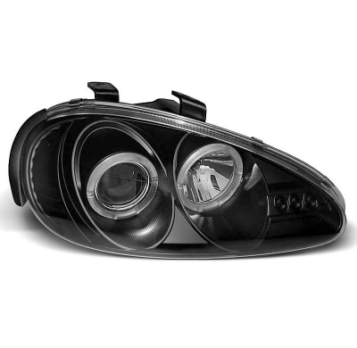 Faros Delanteros Angel Eyes Mazda Mx3 91-98 Fondo Negro