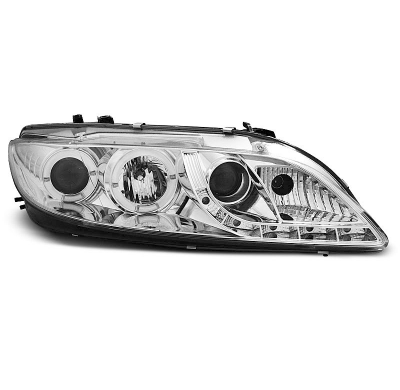 Faros Delanteros Angel Eyes Mazda 6 08.02-08.07 Faros Delanteros Luz Diurna Cromados