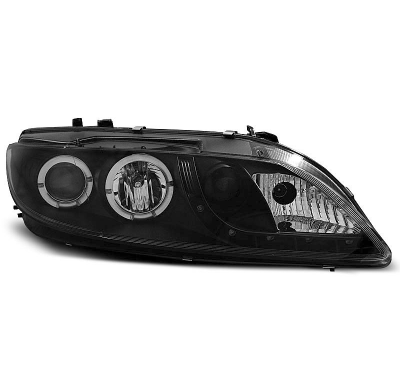 Faros Delanteros Angel Eyes Mazda 6 08.02-08.07 Faros Delanteros Luz Diurna Fondo Negro
