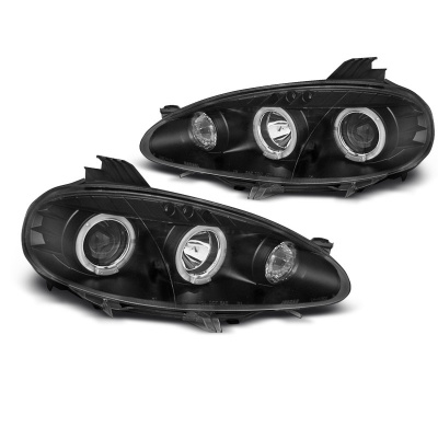 Faros Angel Eyes Negro Mazda Mx5 01-05