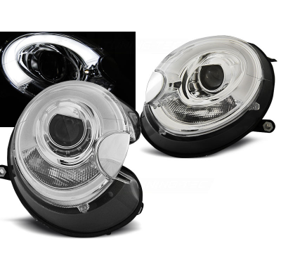 Faros Delanteros Luz Diurna Bmw Mini (Cooper) 06-14 Tube Light Cromado
