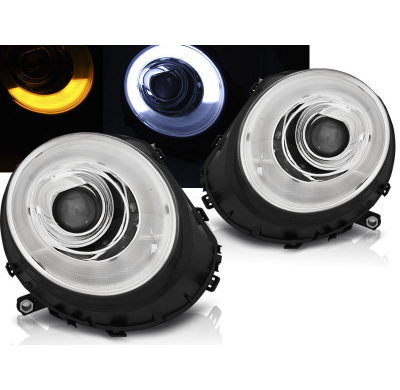 Faros Delanteros Luz Diurna Bmw Mini (Cooper) 06-14 Tube Light Cromado