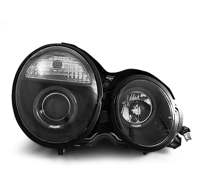Faros Delanteros Angel Eyes Mercedes W210 E-Klasa 95-05.99 Fondo Negro