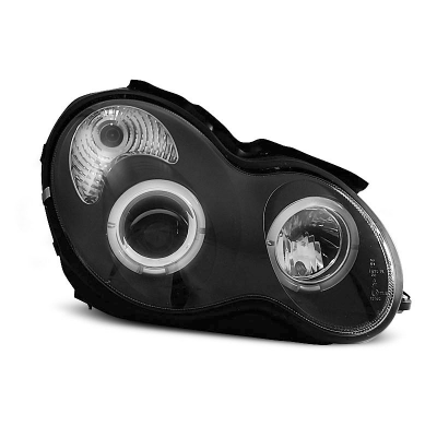 Faros Delanteros Angel Eyes Mercedes W203 C-Klasa 07.00-03.04 Fondo Negro