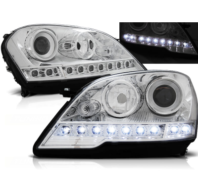 Faros Delanteros Luz Diurna Mercedes W164 Ml M-Klasa 08- Cromados