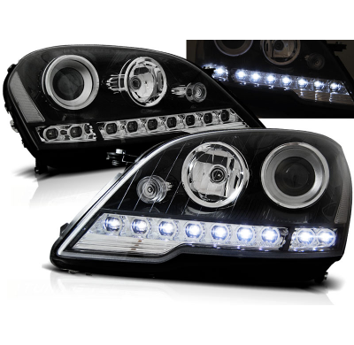 Faros Delanteros Luz Diurna Mercedes W164 Ml M-Klasa 08- Fondo Negro