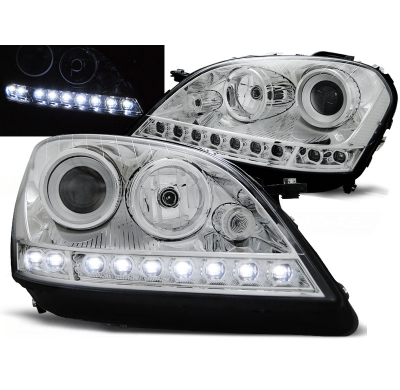 Faros Delanteros Luz Diurna Mercedes W164 Ml M-Klasa 05-07 Cromados