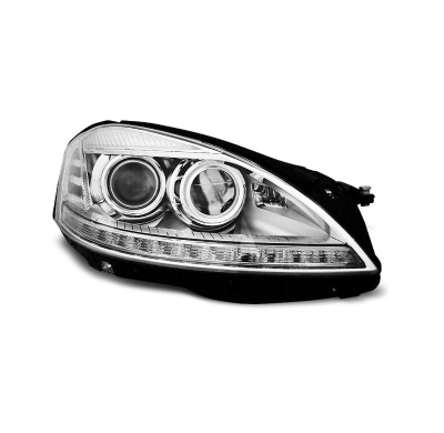 Faros Delanteros Luz Diurna Mercedes W221 05-09 Cromados