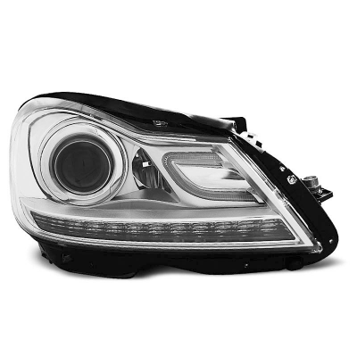 Faros Delanteros Luz Diurna Mercedes W204 11-14 Cromado